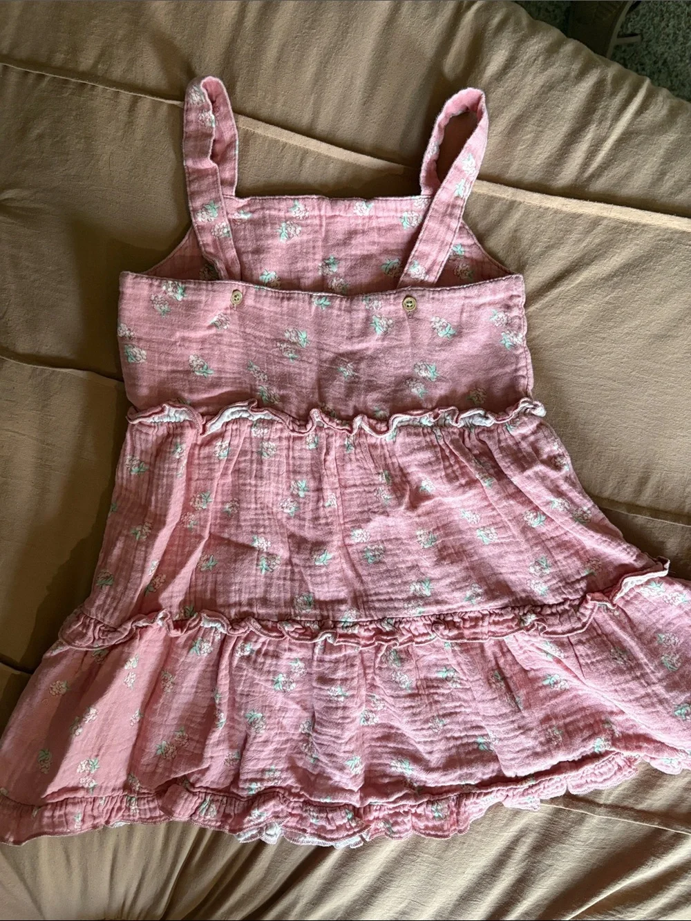 Pink Floral Tiered Sundress